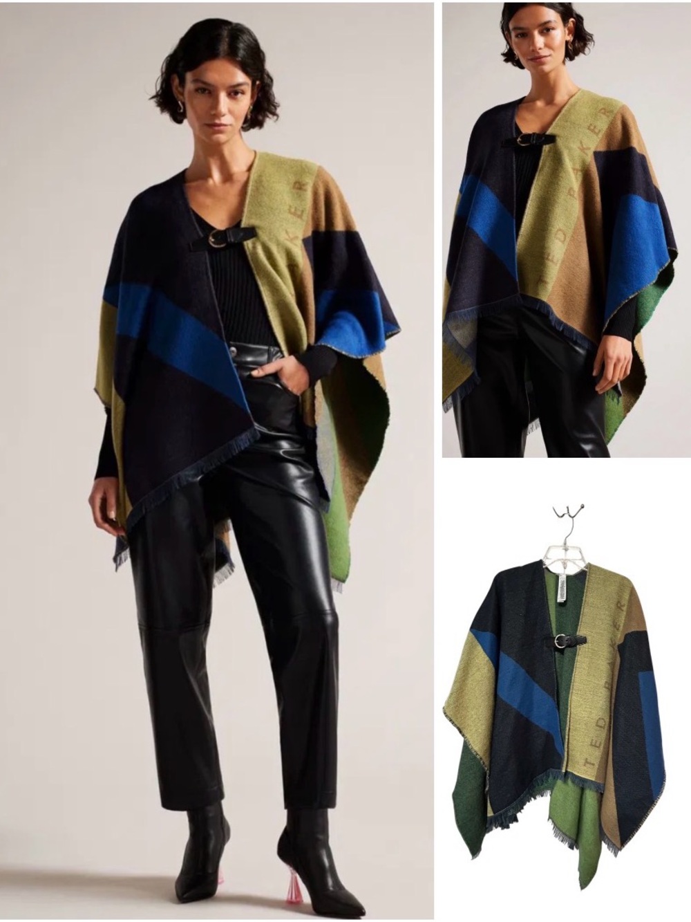 Ted Baker Suffia buckle poncho